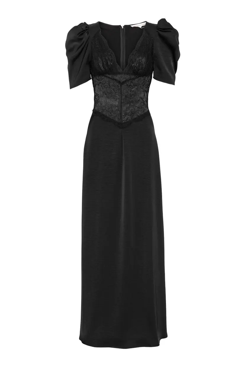 Love Lolina Francis Lace Maxi Dress Black - XXS