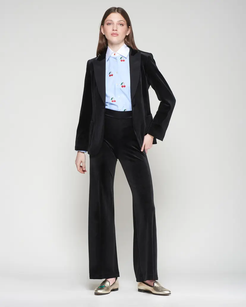 VilaGallo VilaGallo TROUSER VENUS TERCIOPELO NEGRO Black Pants