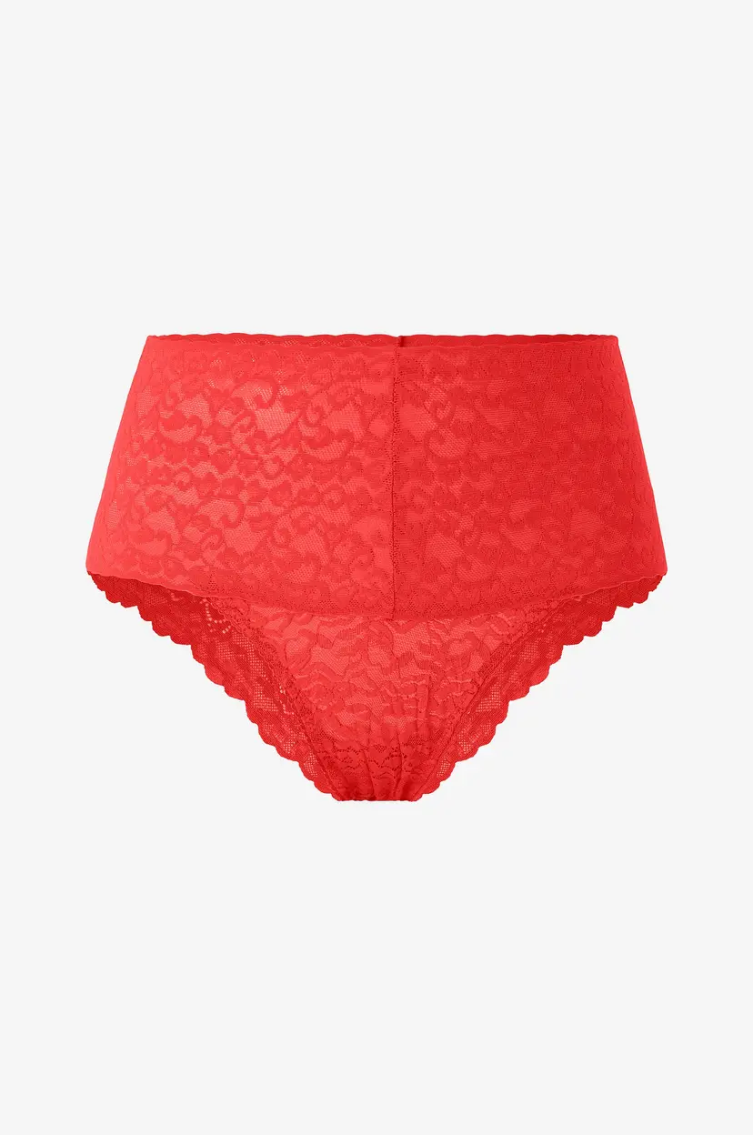 Lace Laboratory Blondetruser High Waist Brazilian - Rød