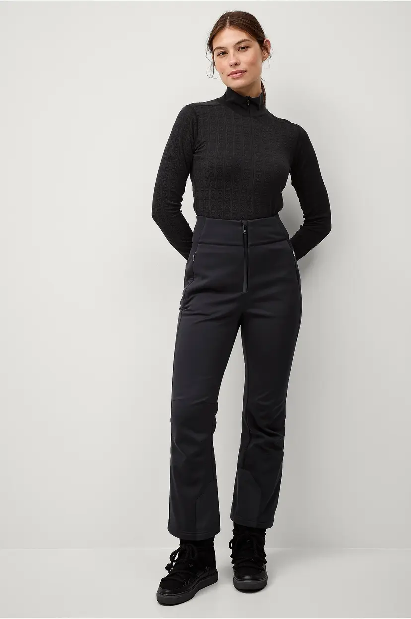 Áhkká Skibukser Gold Softshell Highwaist Ski Pant - Svart