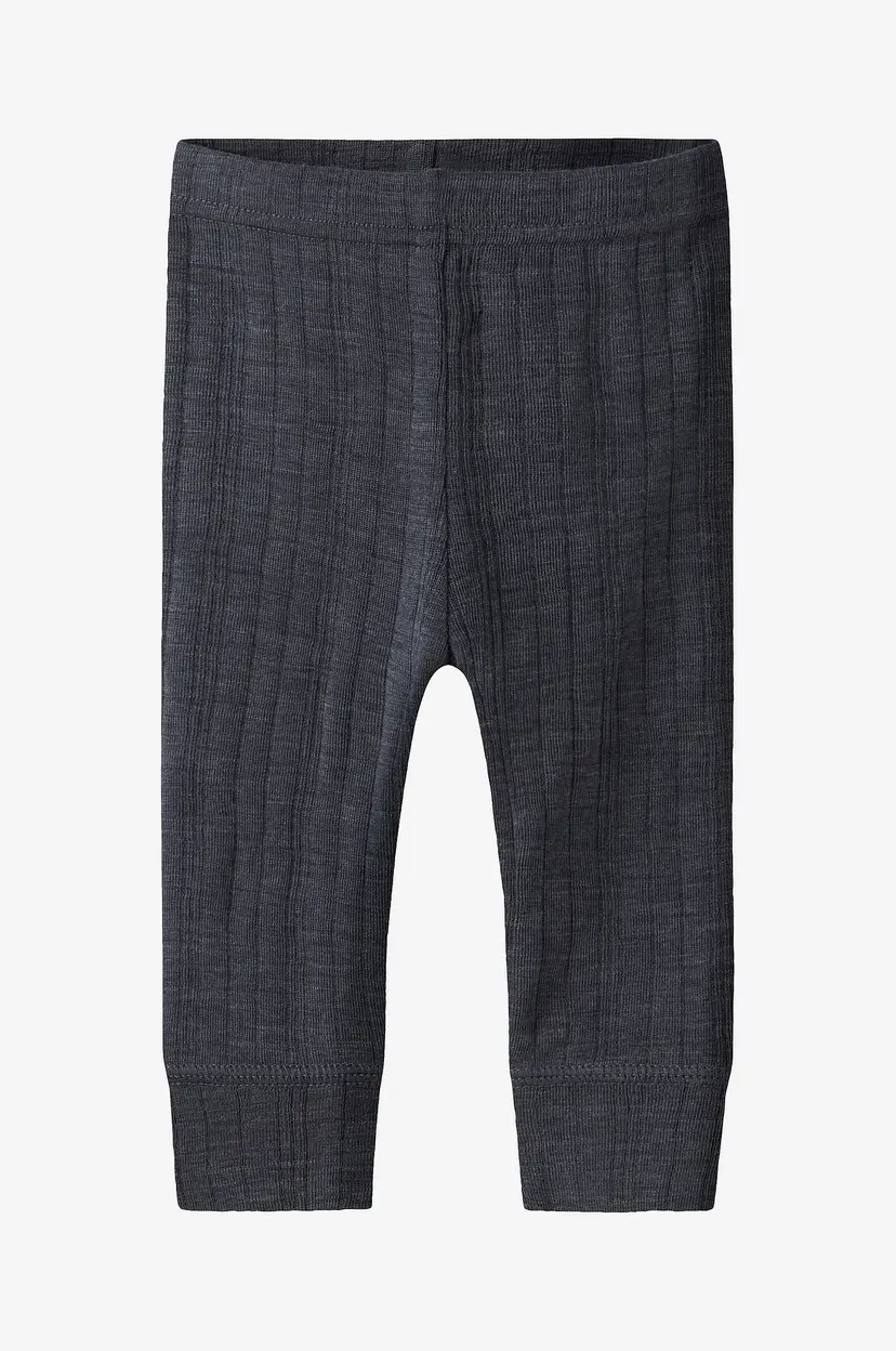 Name it baby Bukser Nbmwang Wool Needle Longjohn Solid - Blå