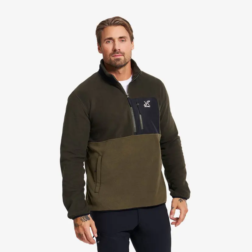 RevolutionRace Woodland Half-zip Fleece Herre Forest Night/Kalamata