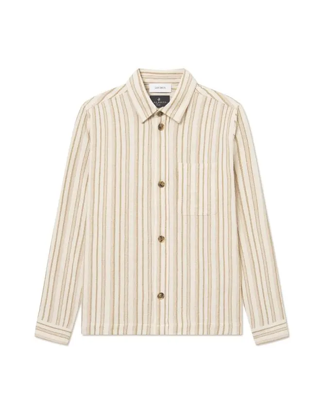 Les Deux Shane Stripe Cotton Overshirt