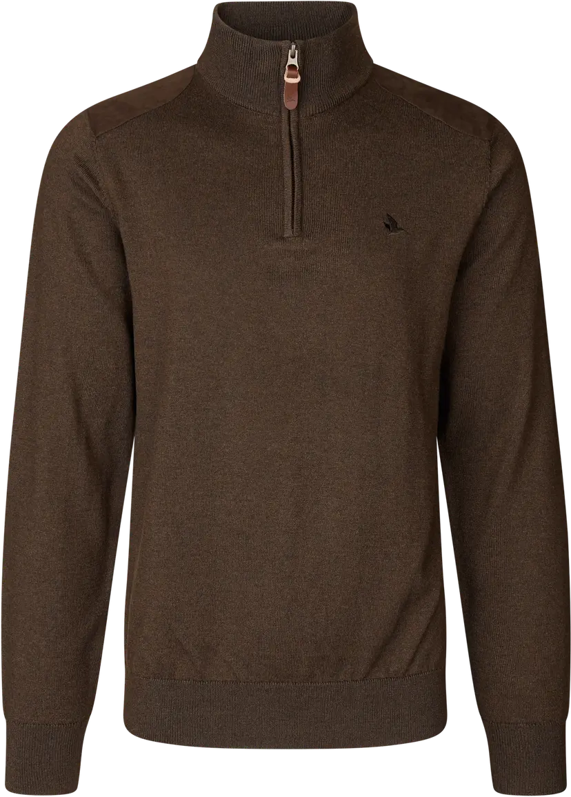 Seeland Seeland Men's Pine Half Zip Sweater Dark Brown