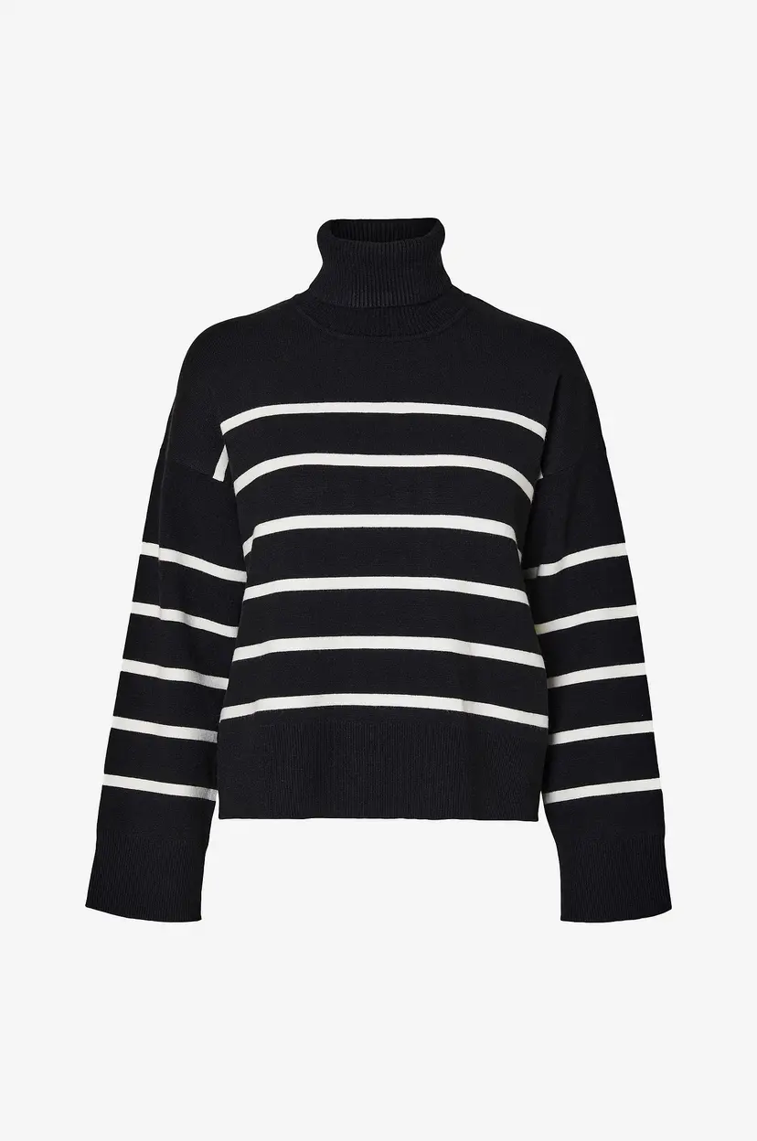 Selected Women Genser slfKamma LS Knit Roll Neck - Svart