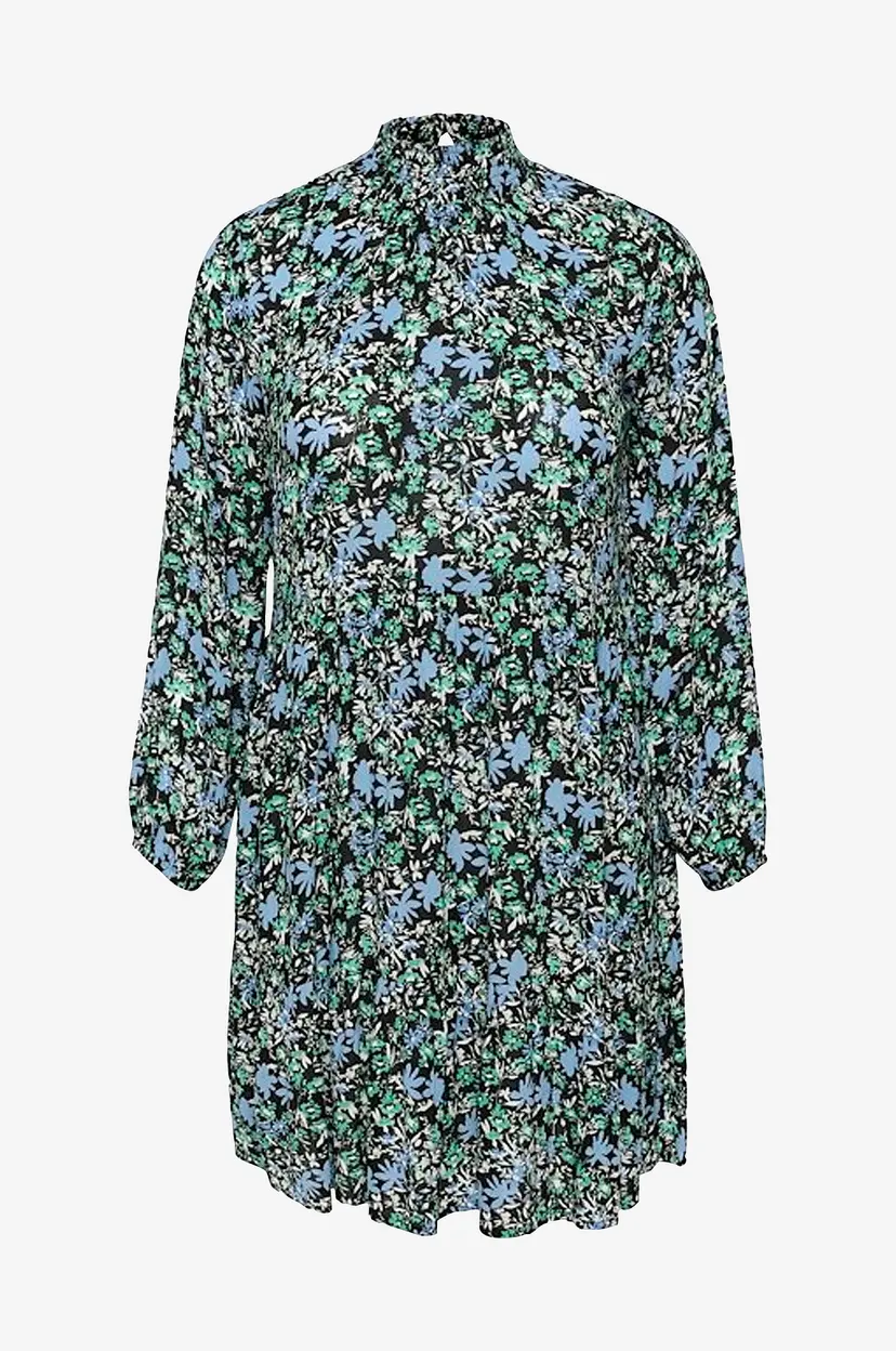 KAFFE Curve Kjole kcMiana Ami Dress Printed - Blå