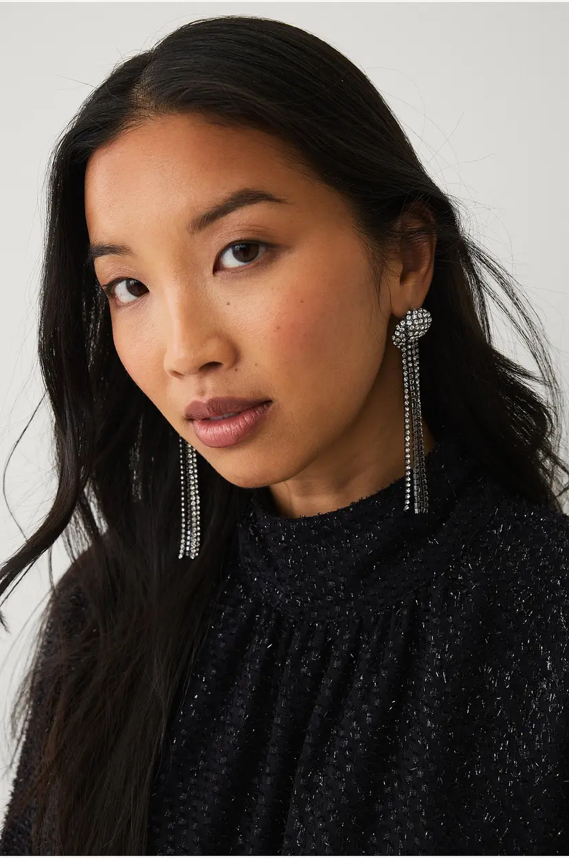 Ellos Collection Øreringer med strass - Svart
