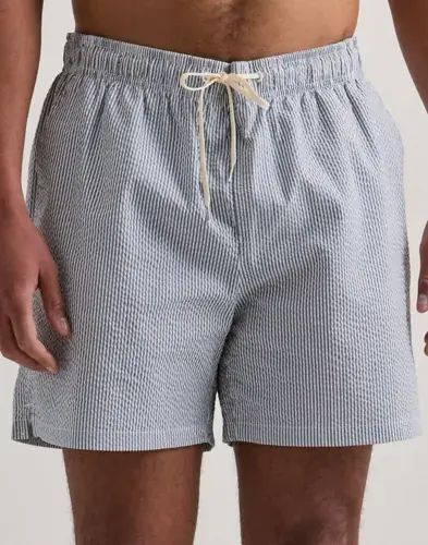 Selected Men Selected Men Slhcooper Seersucker Swimshorts Badeshorts Blå