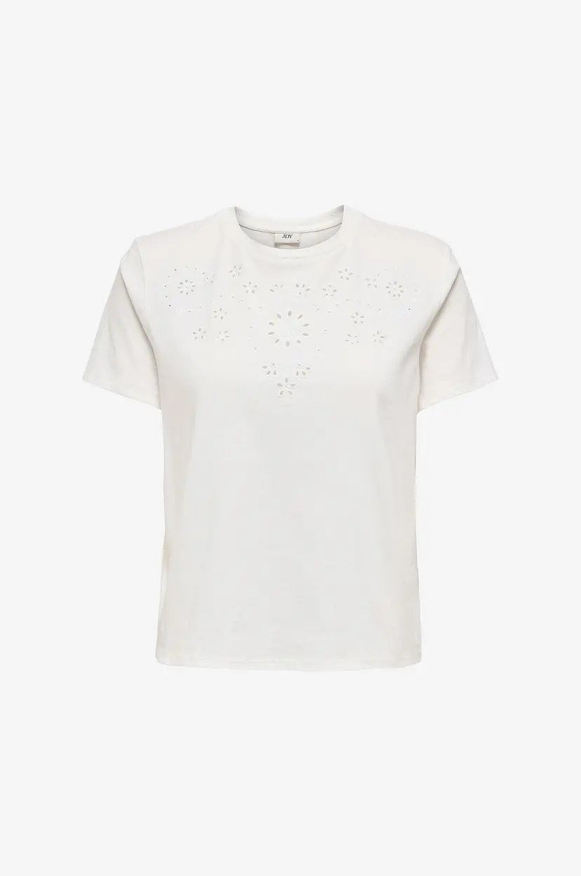 JDY Topp jdyCif S/S Broderie Anglaise Top - Hvit