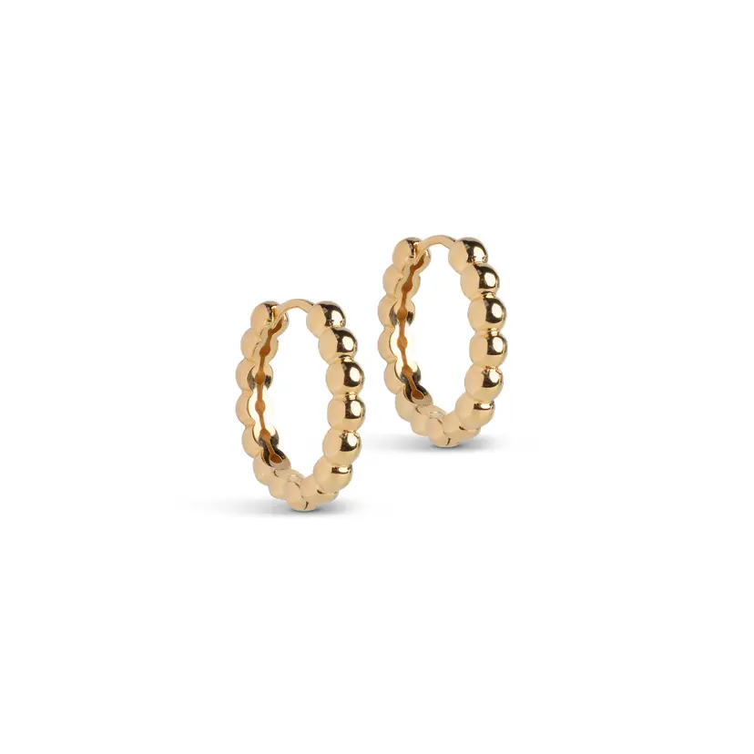 Enamel Enamel - Ball Large Hoops 20 mm i forgyldt - E403G