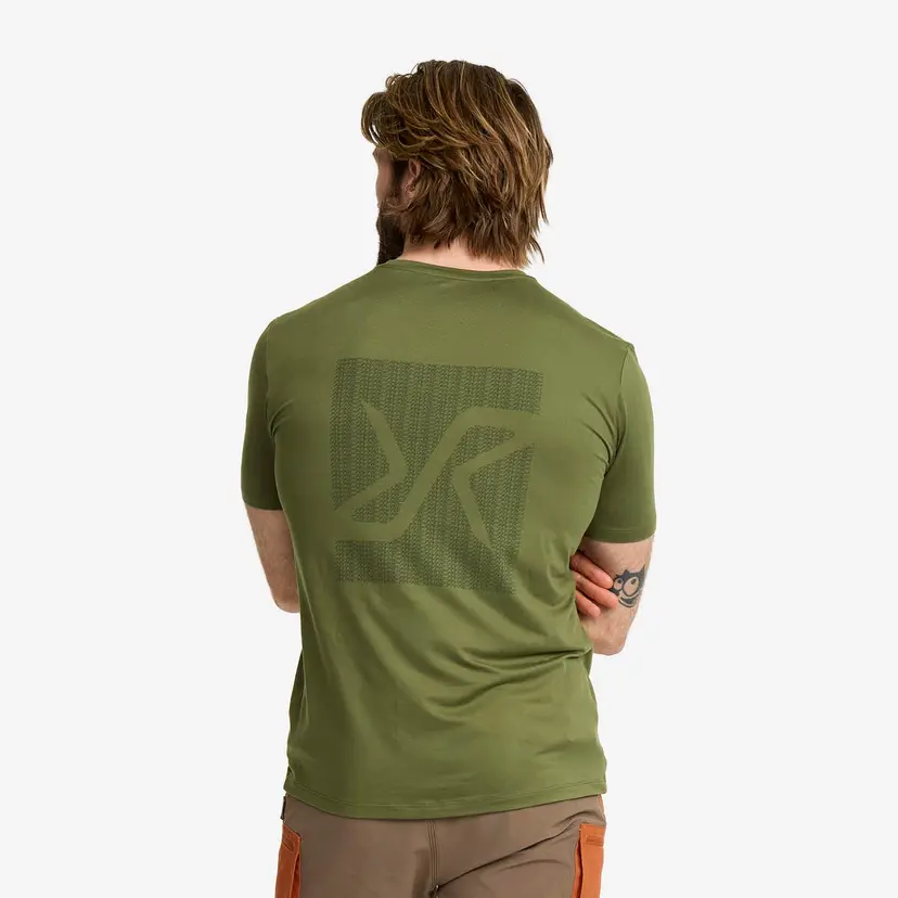 RevolutionRace Mission Graphic Logo T-shirt Herre Cypress
