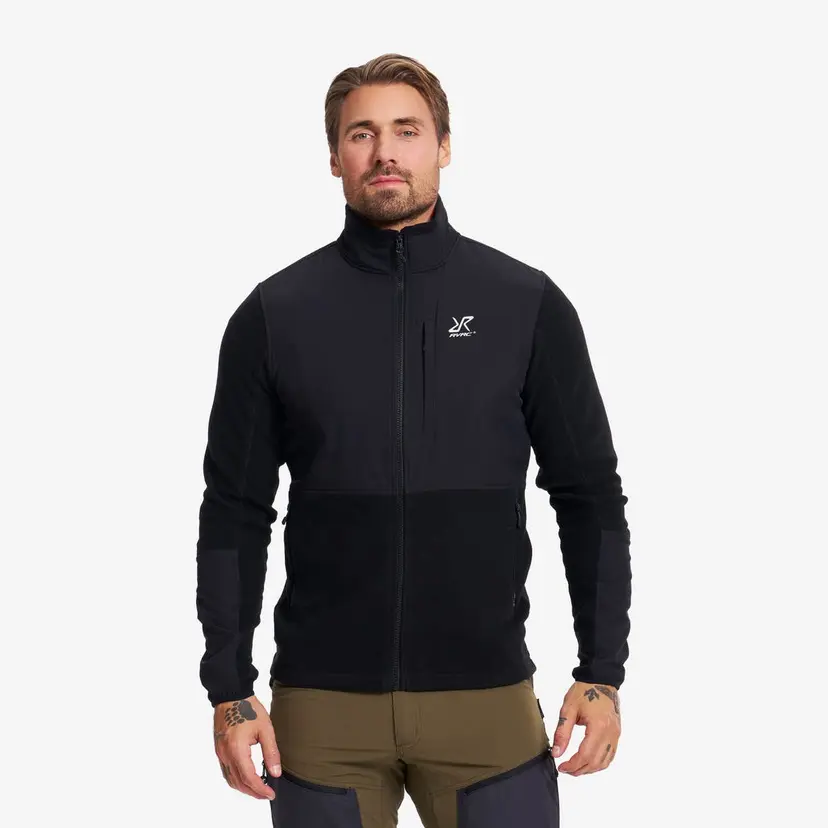 RevolutionRace River Hybrid Fleece Jacket Herre Black