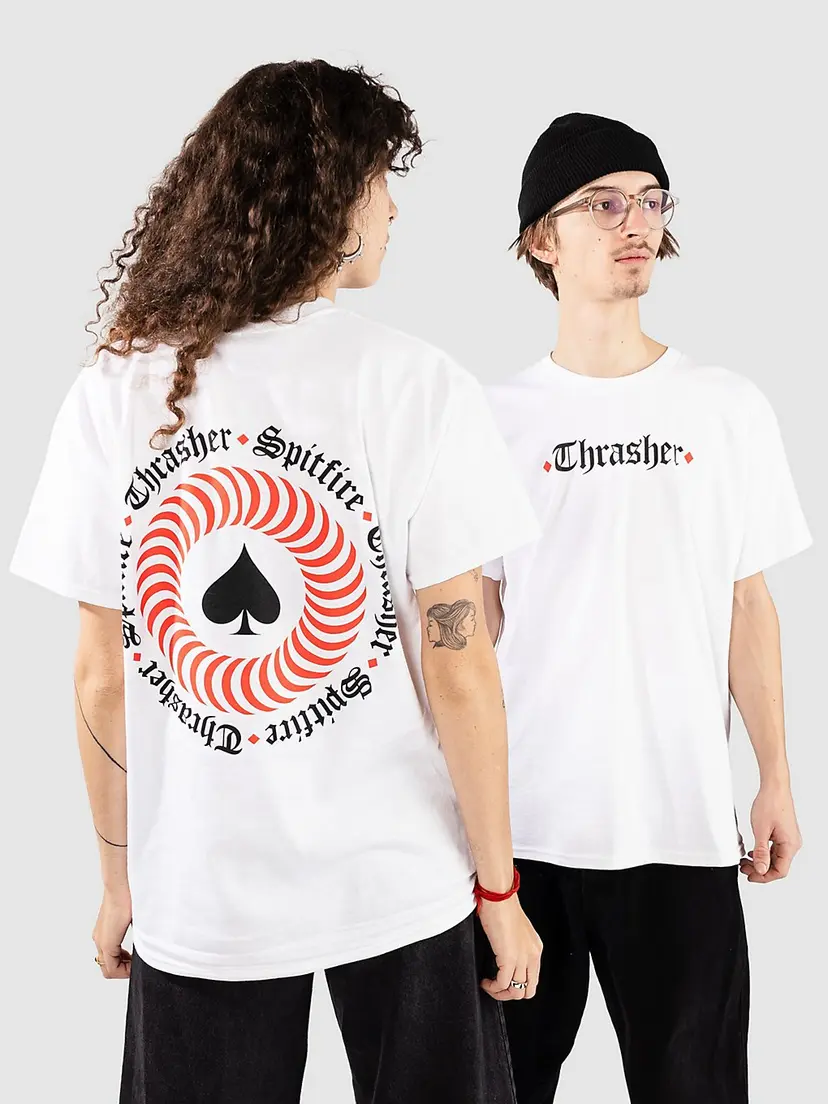 Thrasher Thrasher X Spitfire The End Oath T-skjorte hvit