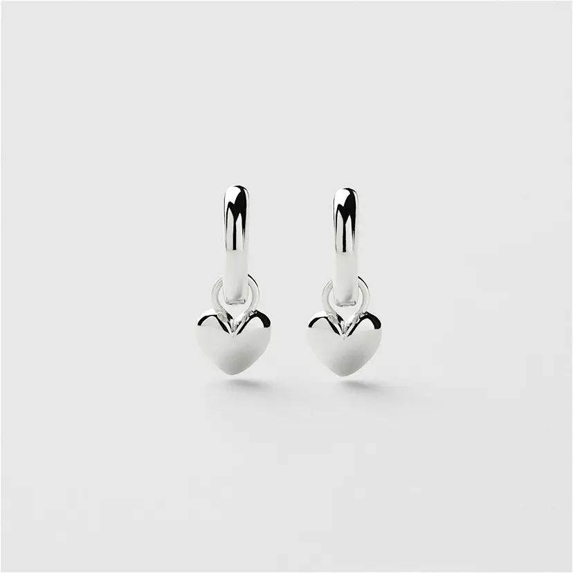 Safira Puffy Heart Hoops