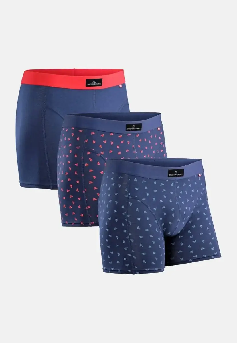 DANISH ENDURANCE DANISH ENDURANCE CLASSIC BOXERSHORTS Blå/Rød | Logo Blå | Logo Rød M