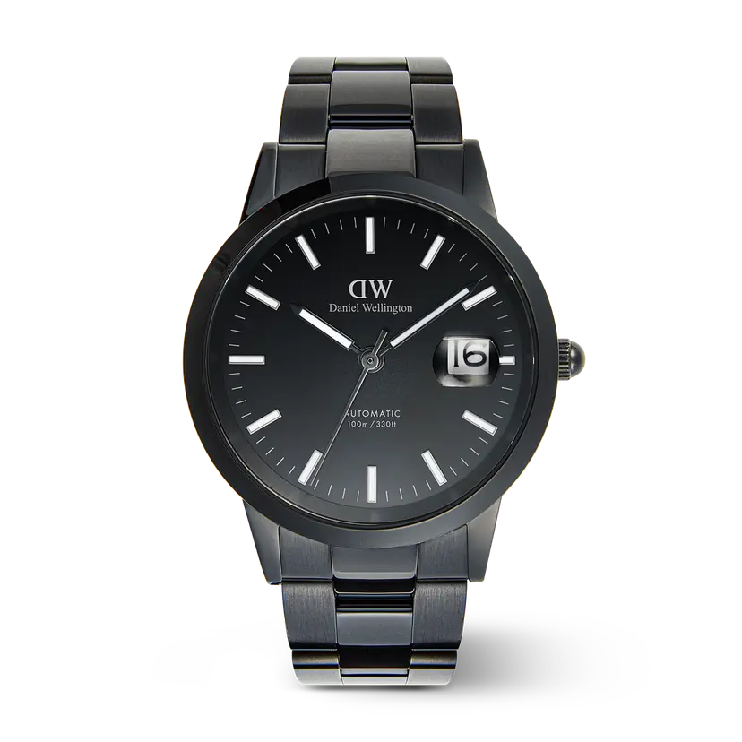 Daniel Wellington Black 40mm Watch Iconic Link Automatic | DW