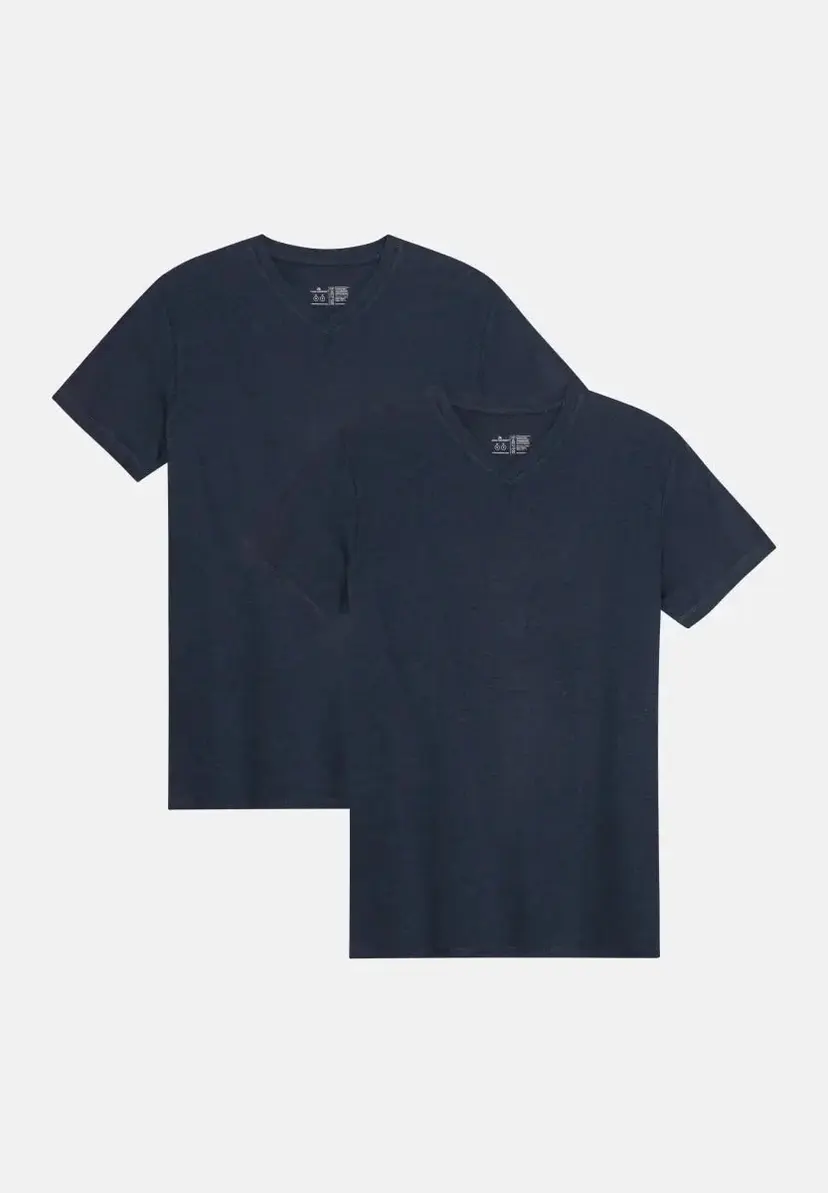 DANISH ENDURANCE DANISH ENDURANCE V NECK T-SHIRT Mørk Marineblå M