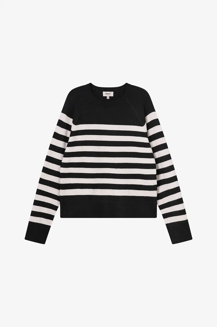 Kids Only Genser kogAma LS Stripe O-neck Knt - Svart