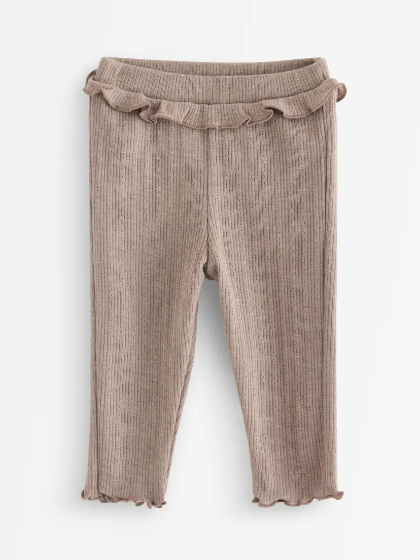 Lindex Ribbet leggings med volang