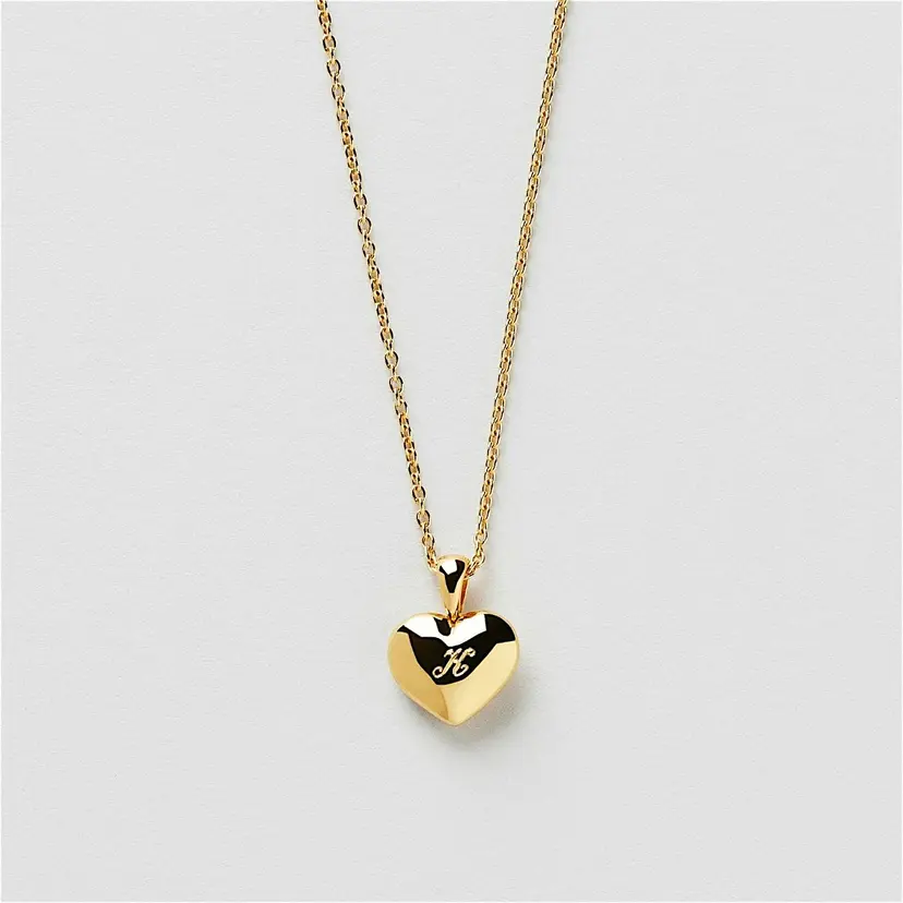 Heart Locket Halskjede Gravering