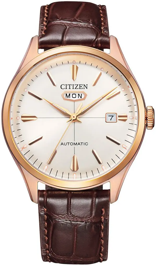 Citizen Citizen Herreklokke NH8393-05A Classic Hvit/Lær Ø40.2 mm