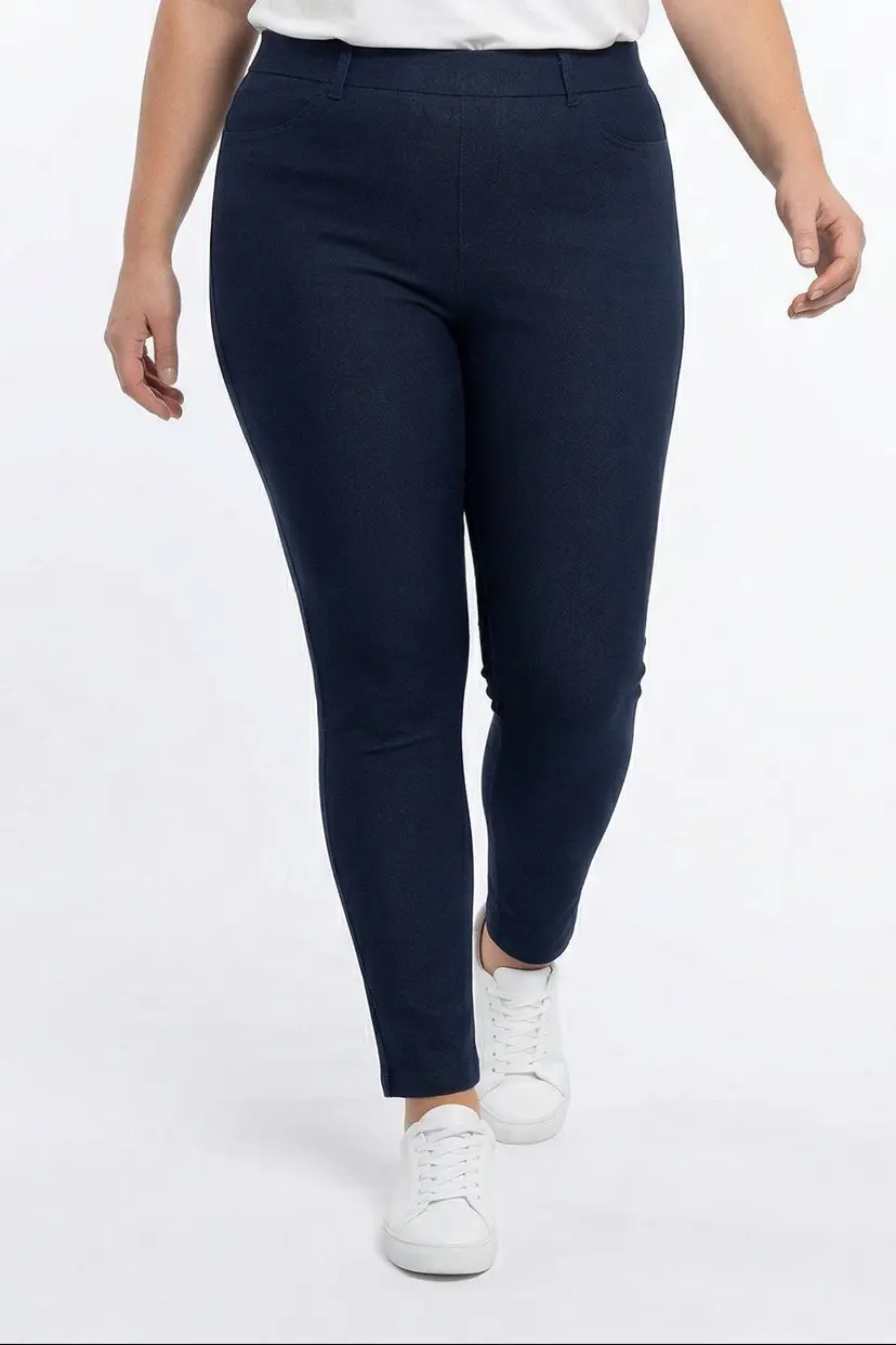 Ciso CISO - Sofia 7/8 Bukser - Navy - Curvy Slim Fit / Elastik i Taljen