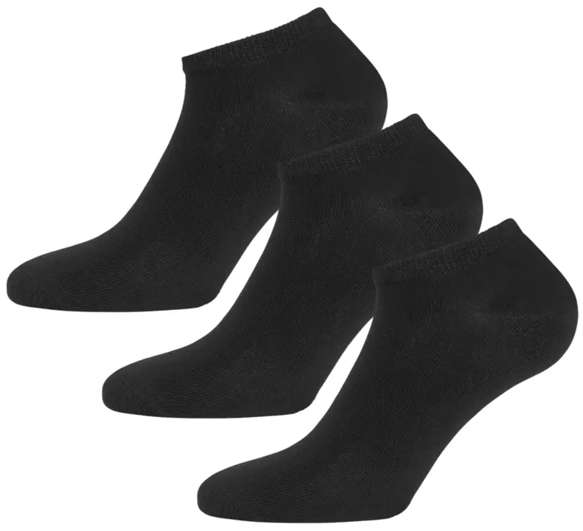 Urberg Urberg Bamboo Shaftless Sock 3-Pack Black Beauty