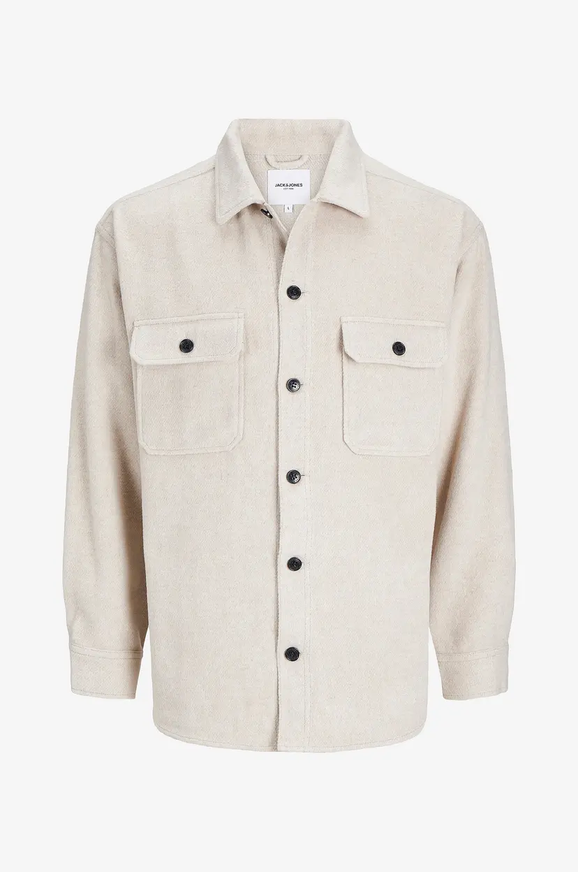 Jack & Jones Overtreksskjorte jjeBradley Ollie Overshirt - Natur