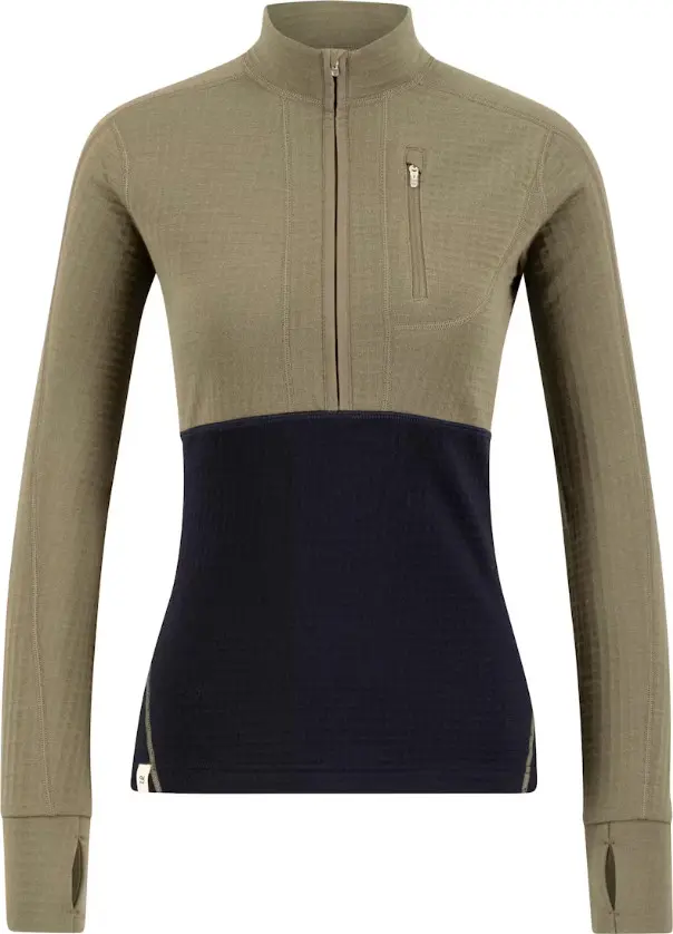 Ulvang Ulvang Women's Peak Field Half Zip Midlayer Bungee Grey/Navy Blue