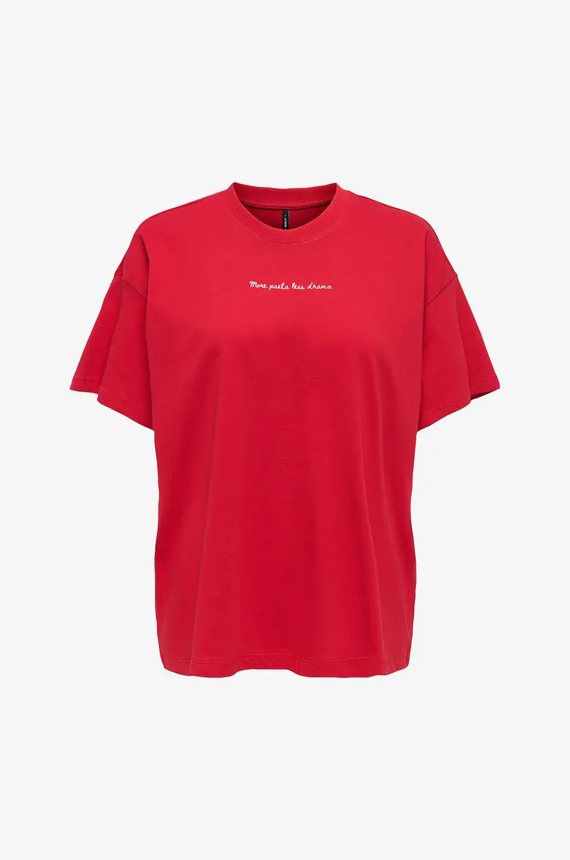 ONLY T-skjorte onlVivvi Life S/S Lovely Top Jrs NO - Rød
