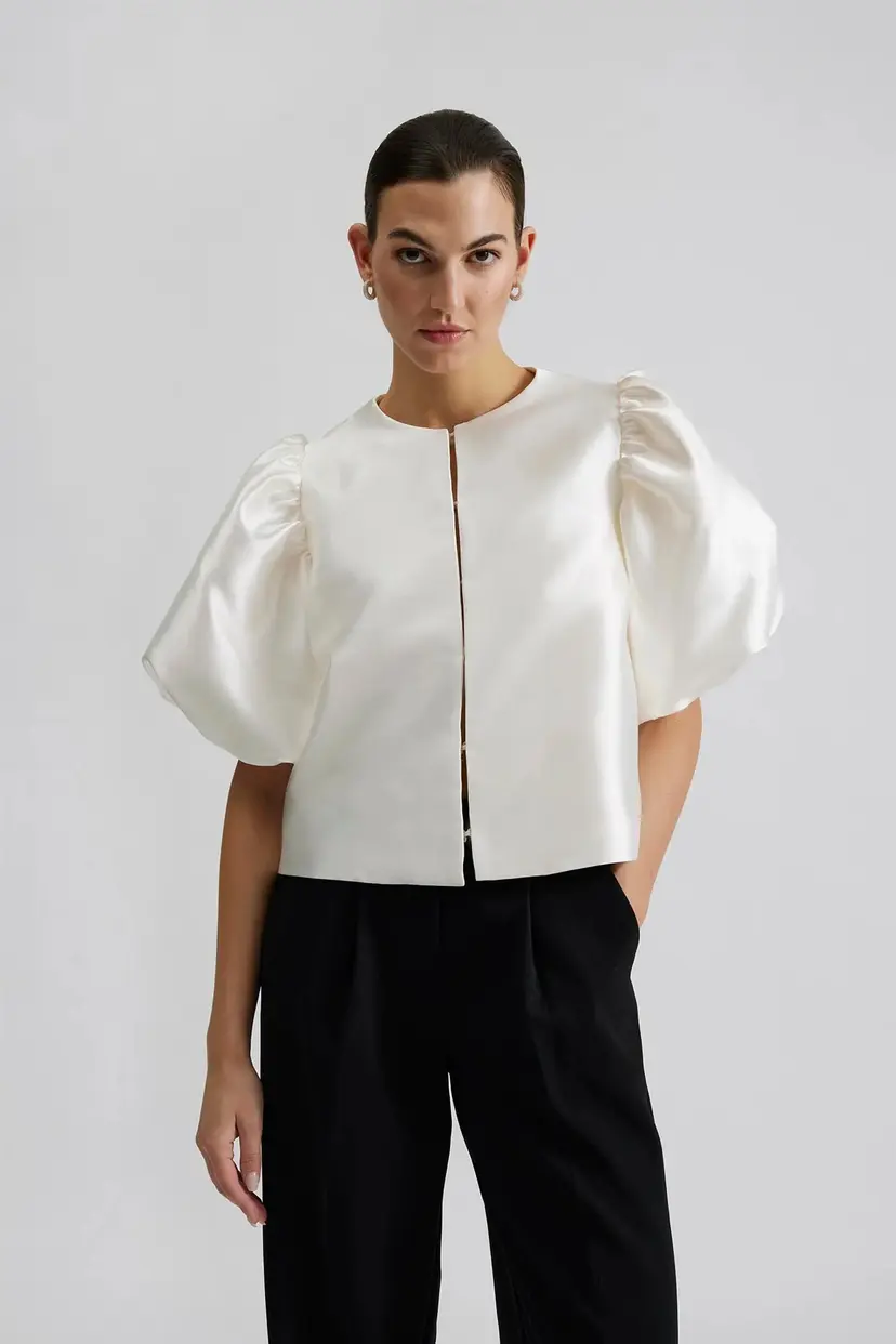 Malina Cleo Blouse Ivory - XS