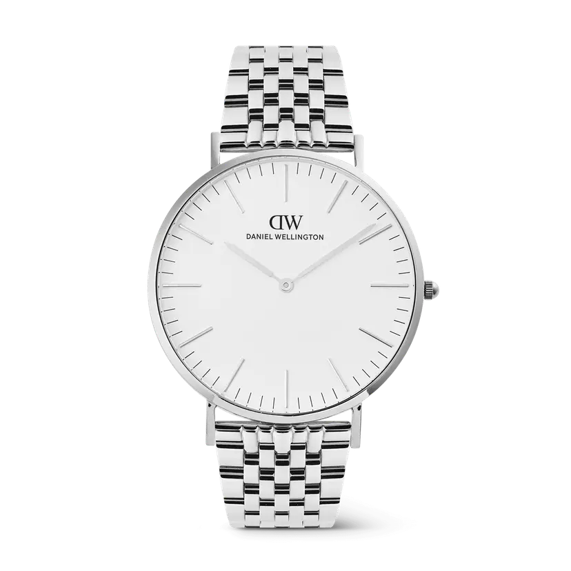Daniel Wellington Silver 40mm Watch Classic 7-link | DW