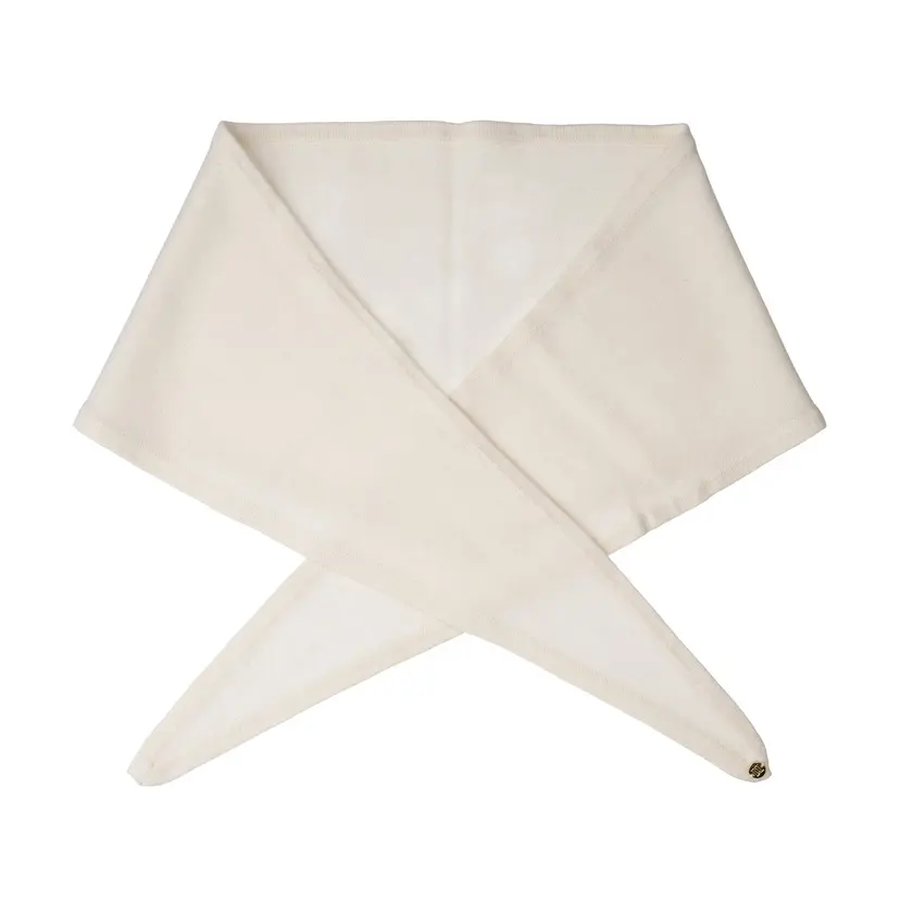 Dark Cashmere Scarf Off White