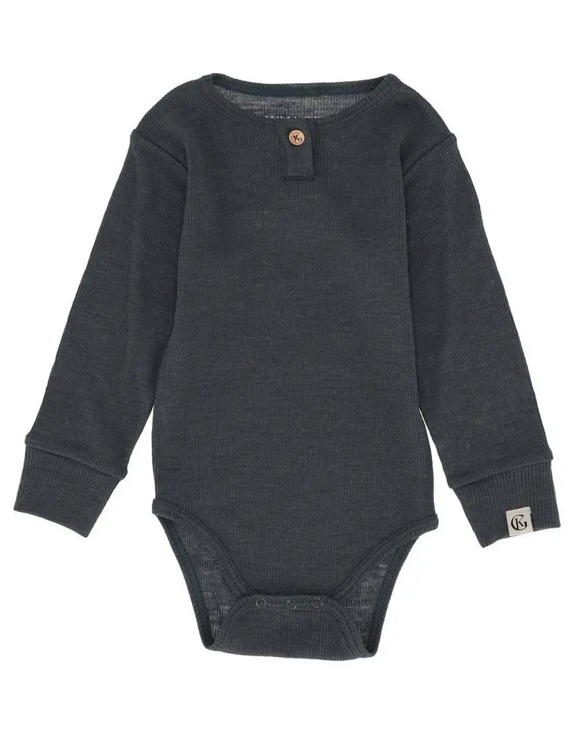 Gullkorn Gullkorn Ullundertøy Barn Ullbody Mørk Denim (62 / 3 mnd)