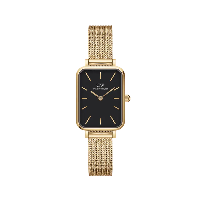 Daniel Wellington Gold 20x26mm Watch Quadro Pressed Evergold Black | DW
