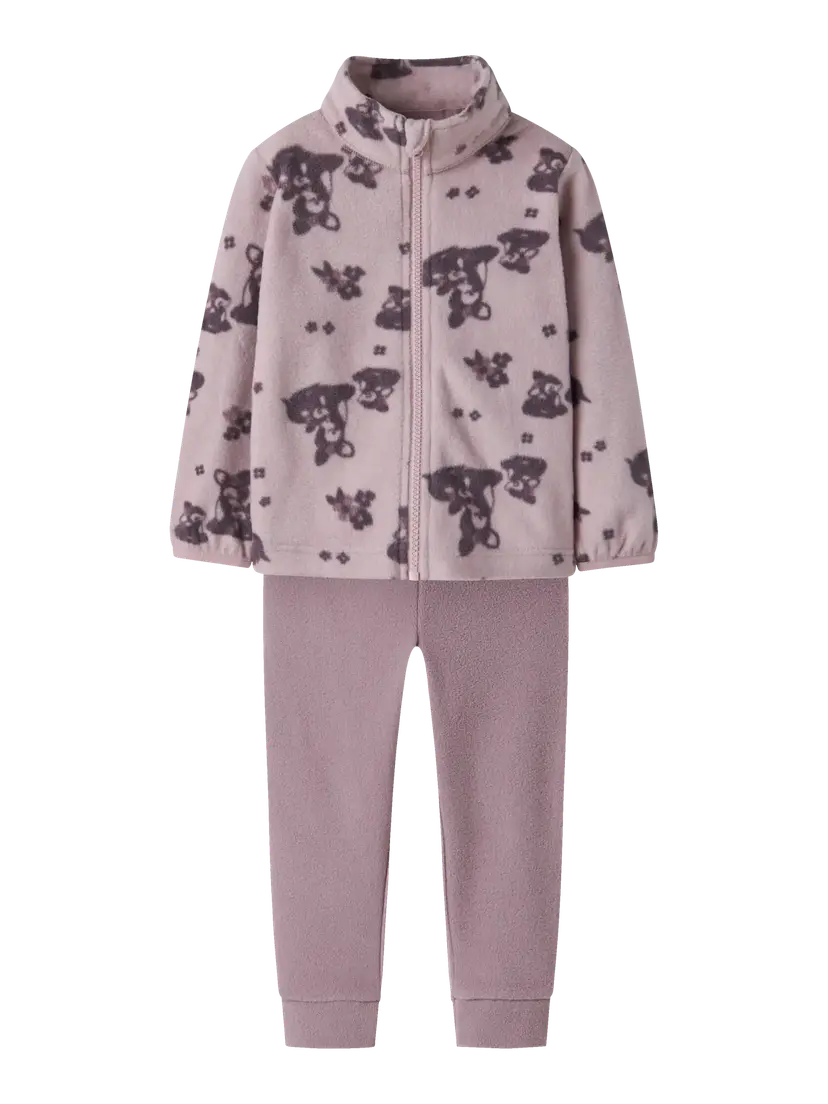 NAME IT Fleecesett «SPEKTRA» Mini Violet Ice Deer