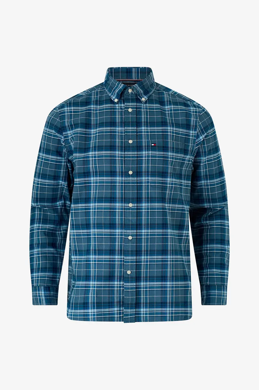 Tommy Hilfiger Skjorte Oxford Heritage Plaid RF Shirt - Blå