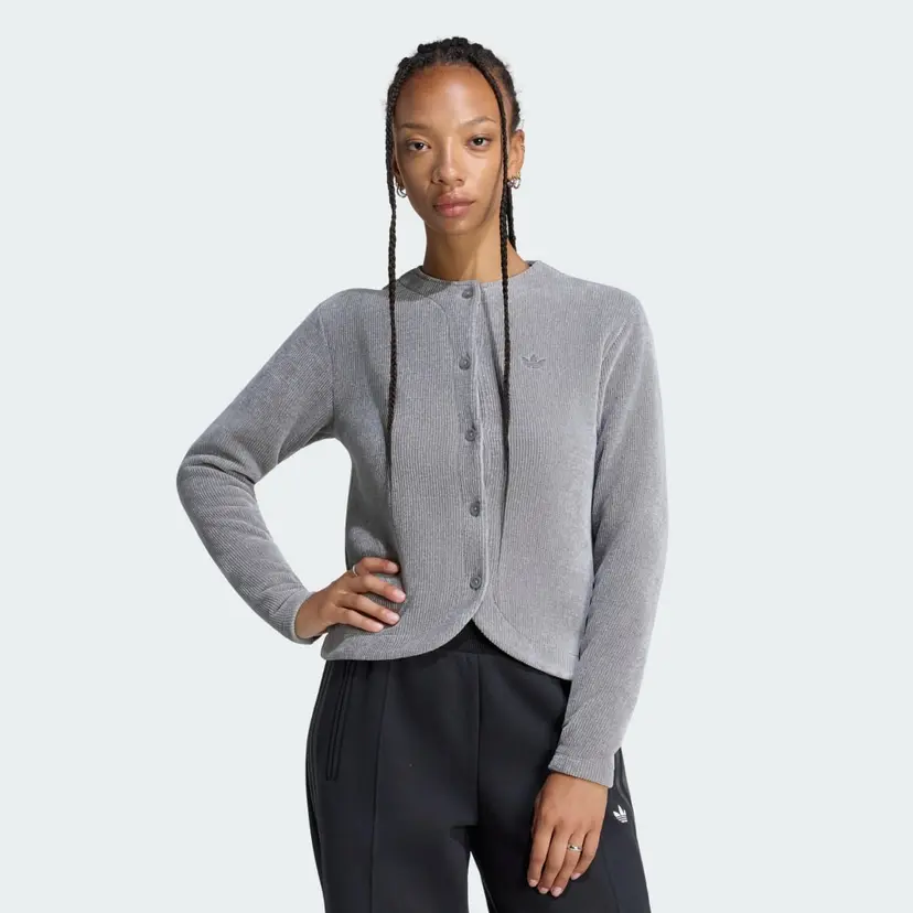 Adidas PREM ESS CHENILLE BUTTON UP CARDIGAN