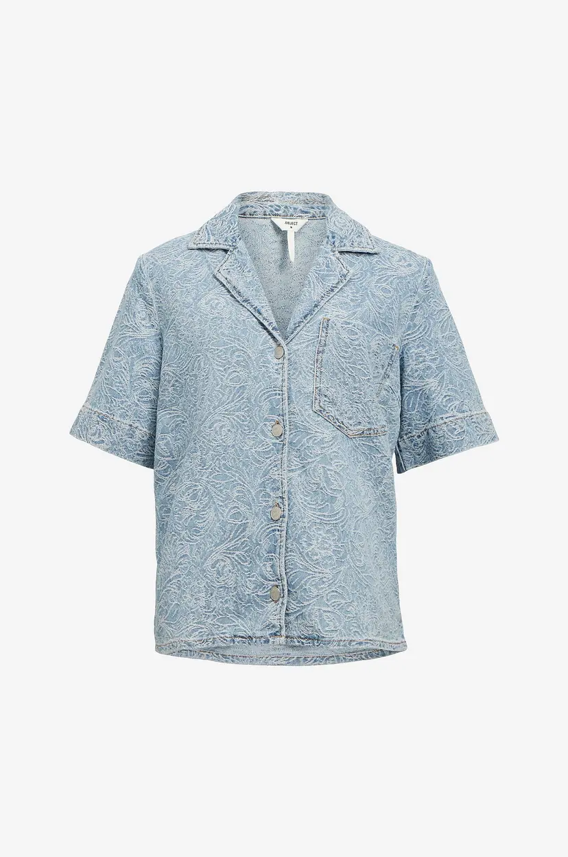 Object Collectors Item Denimskjorte objMirwa RE S/S Dnm Shirt 138 - Blå
