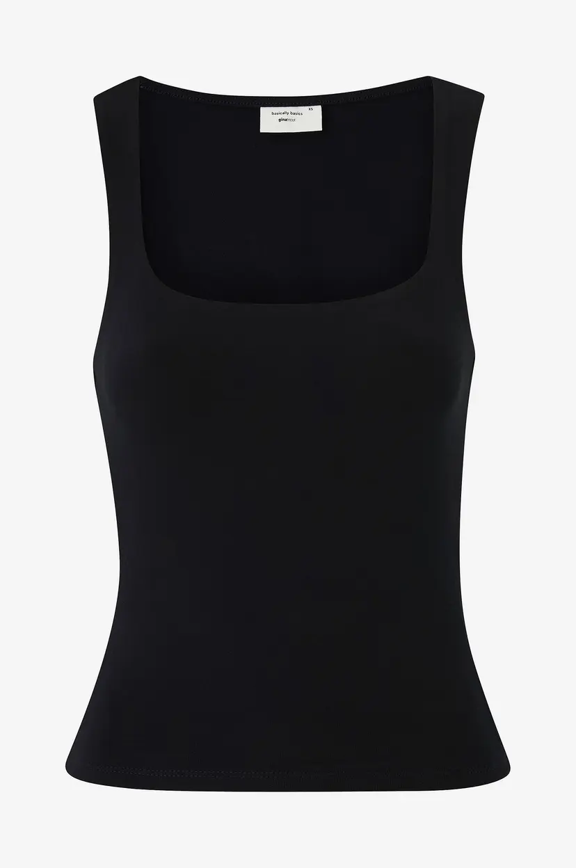 Gina Tricot Undertøystopp Square Neck Tank Top - Svart