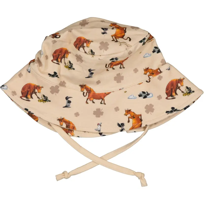 Geggamoja Solhatt Mamma Mu och Kråkan Beige - 4-10 m