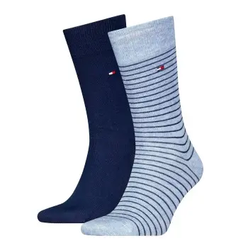 Tommy Hilfiger Tommy Hilfiger Strømper 2P Men Sock Stripe Blå/Lysblå Str 47/49 Herre