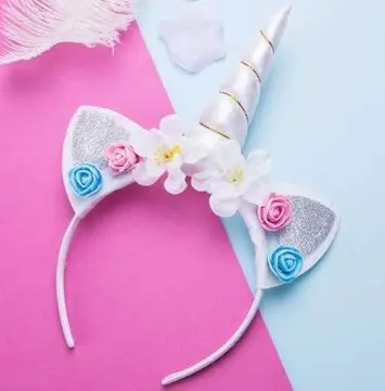 Lili Marleen Enhjørning/unicorn hårbøjle, hvid - vi elsker pynt