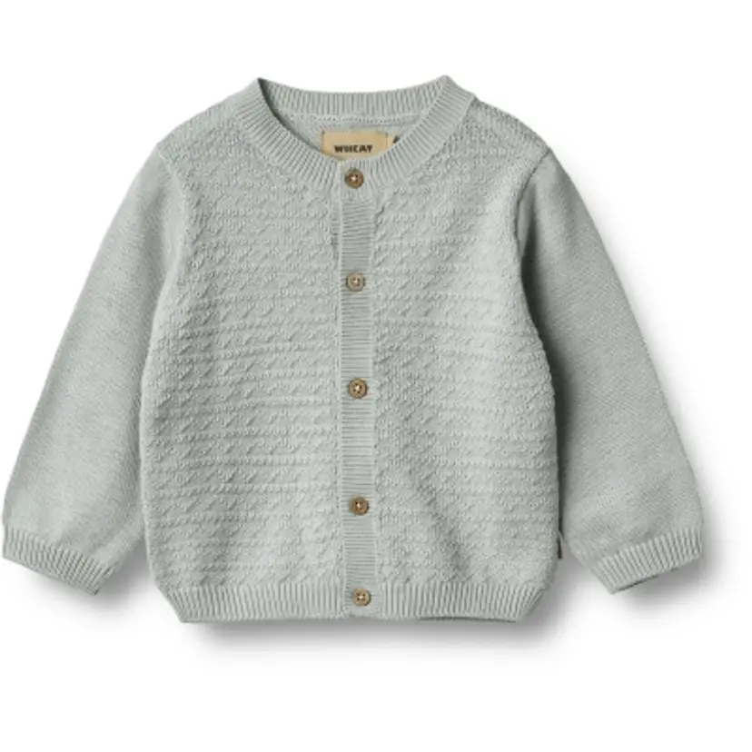 Wheat Wheat, Knit cardigan Bjorn, Soft Blue