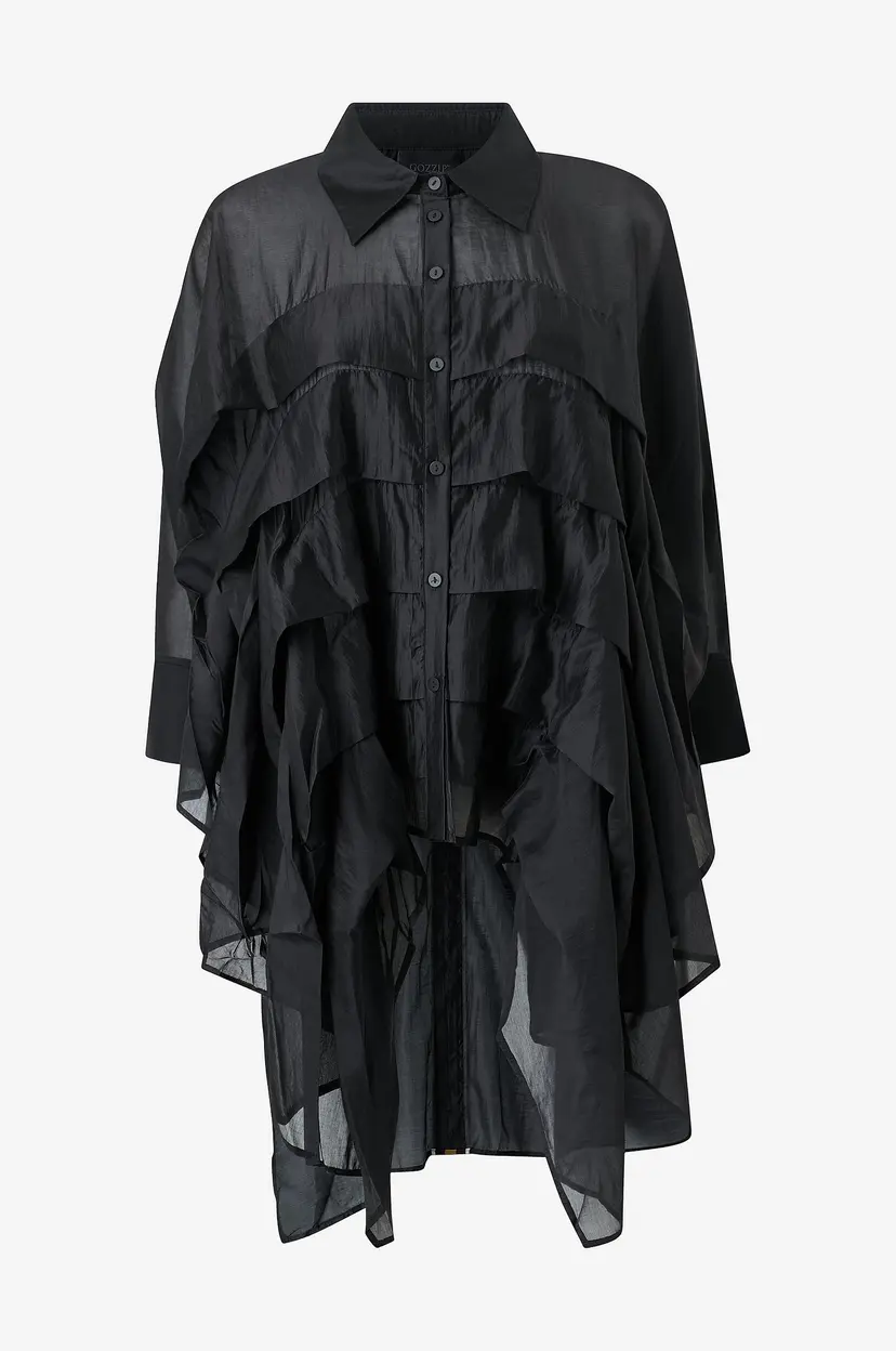Gozzip Bluse GFiora oversized shirt - Svart