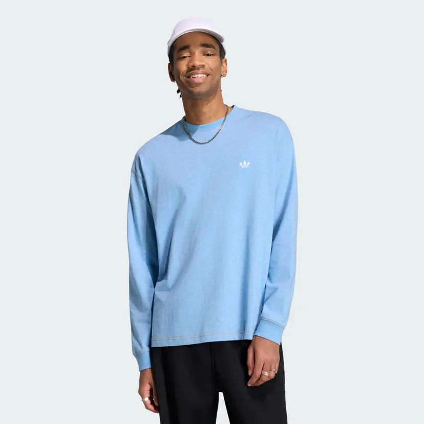 Adidas TREFOIL ESSENTIALS MELANGE LONG SLEEVE T-SKJORTE