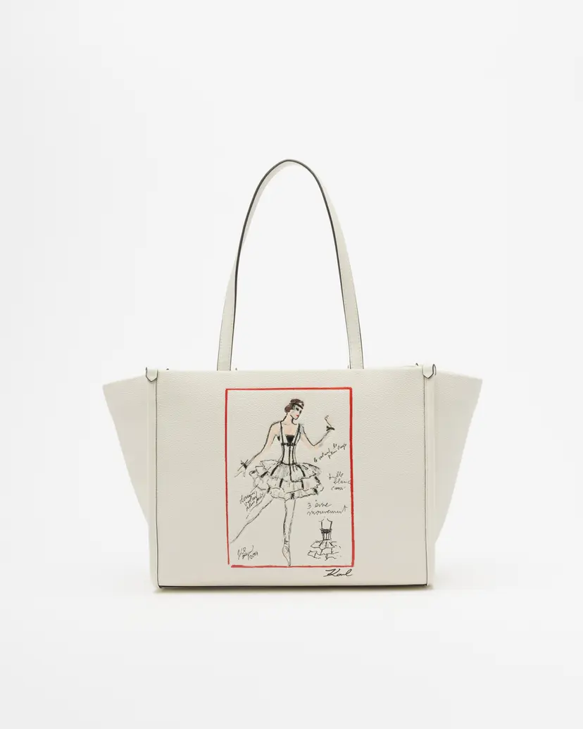 Karl Lagerfeld Karl Lagerfeld K/BALLET EW TOTE White Shopper bag