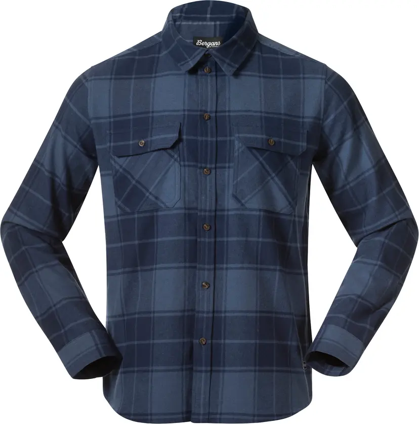 Bergans Bergans Men's Nordmarka Flannel Shirt Granite Blue/navy Blue Check
