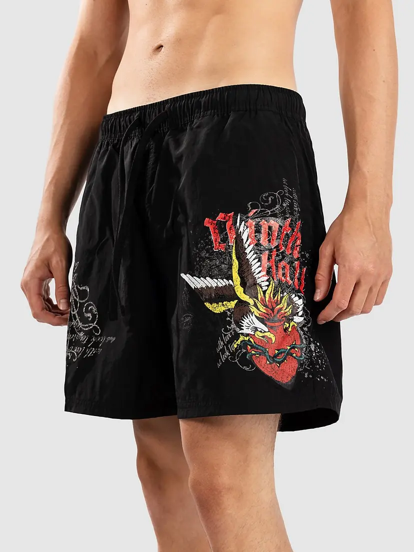 Ninth Hall Ninth Hall 16.5" Sacred Feather Boardshorts svart