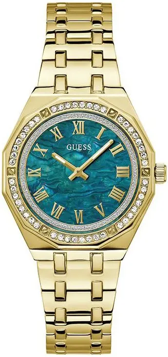 Guess Guess Dameklokke GW0770L2 Desire Grønn/Gulltonet stål Ø36 mm